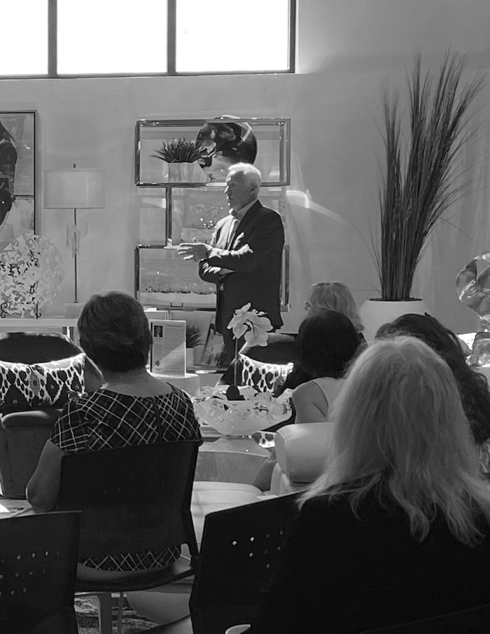 Image of a presenter at a workshop.